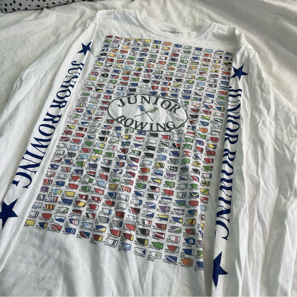 Junior Rowing Graphic Long Sleeve T-shirt Brandy Melville Aesthetic